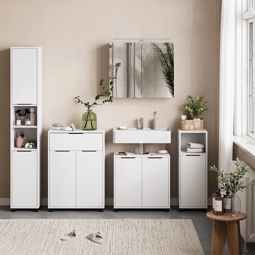 Vicco Set di mobili da bagno Bianco 5 parti