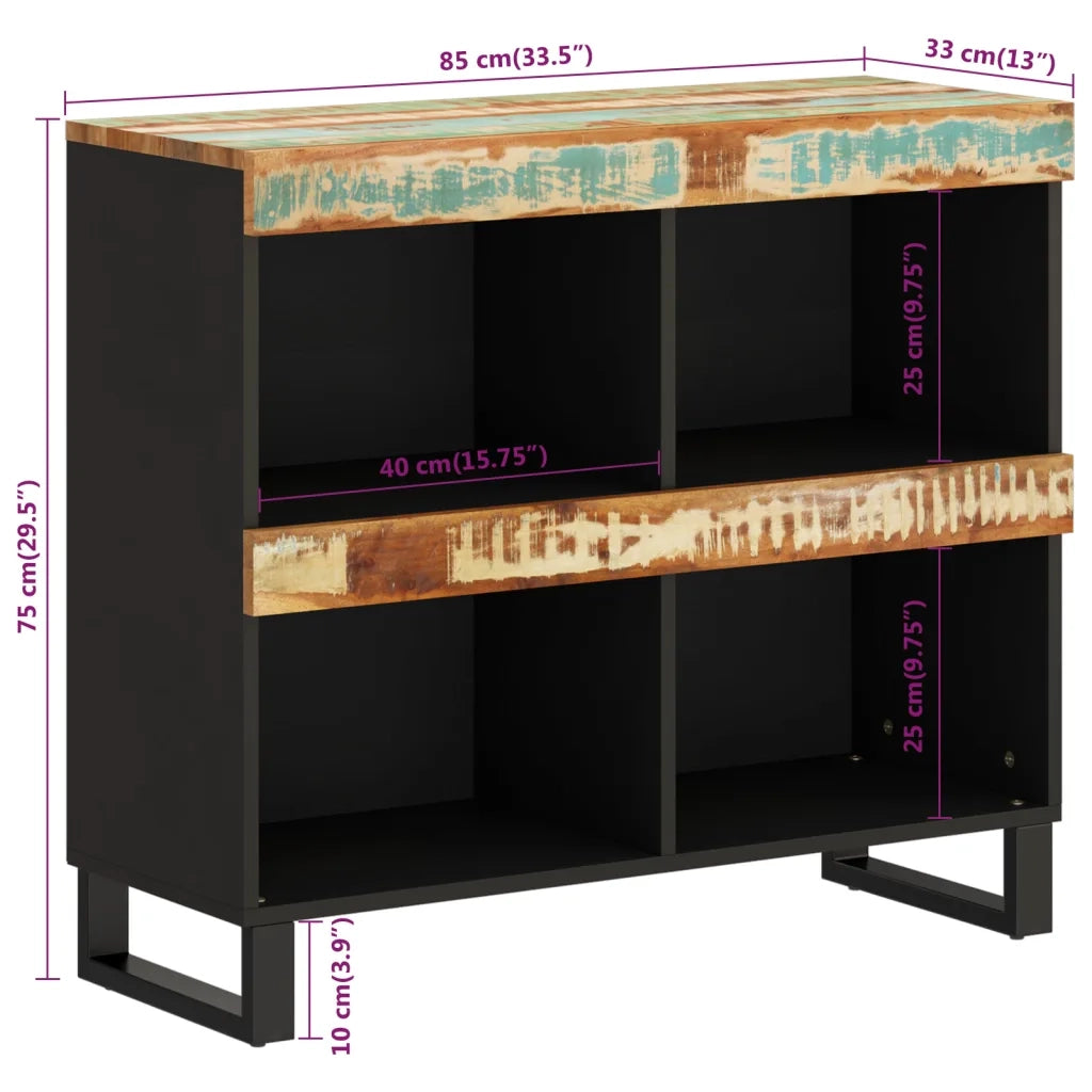 vidaXL Credenza 85x33x75 cm in Legno Massello di Recupero