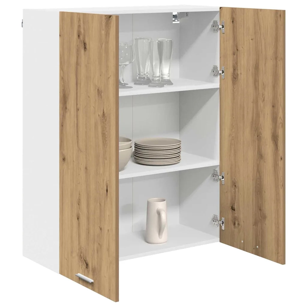 Armadio pensile | Mobile da Cucina con porta Rovere artigianale 80 x 31 x 100 cm