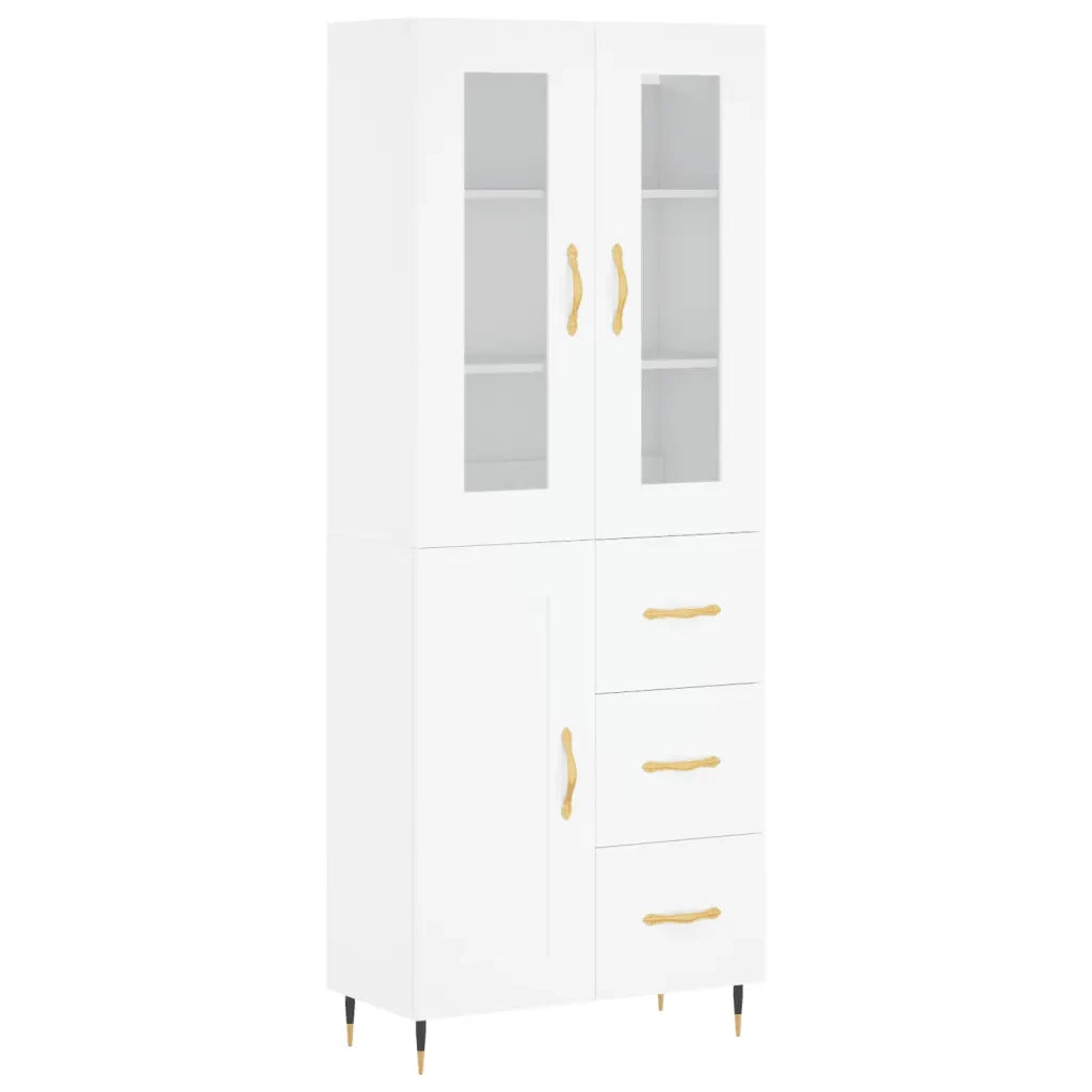 Credenza Bianca 69,5x34x180 cm in Legno Multistrato 3198641