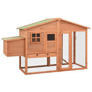 Pollaio con nido 191 x 67 x 117 cm legno massello di abete 02_0001670