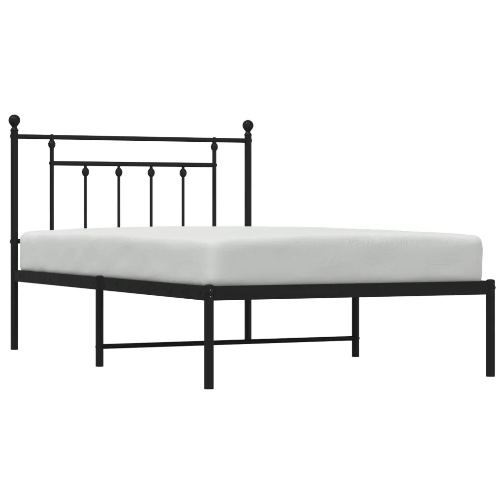 Giroletto con Testiera in Metallo Nero 107x203 cm 353533