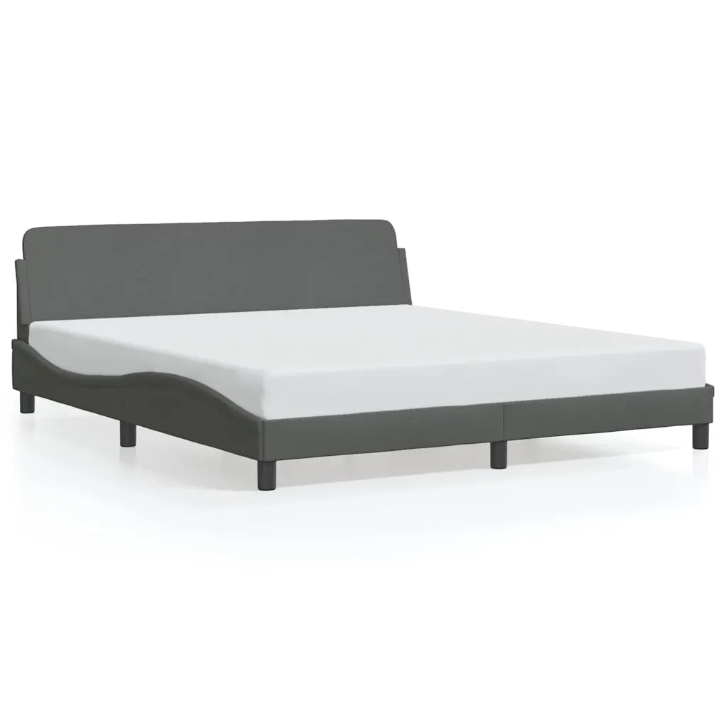 Struttura letto Dover Grigio Scuro 180x200 cm in Tessuto 373334
