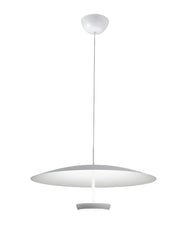 Lampada a Sospensione Yuko LED 40W 3200lm 3000K Dimmerabile a step, Struttura in Metallo e Metacrilato, Bianco - Yuko