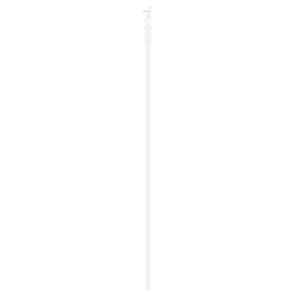 Set Porta Scorrevole  con Hardware Bianco 93x211 cm Legno Massiccio di Pino