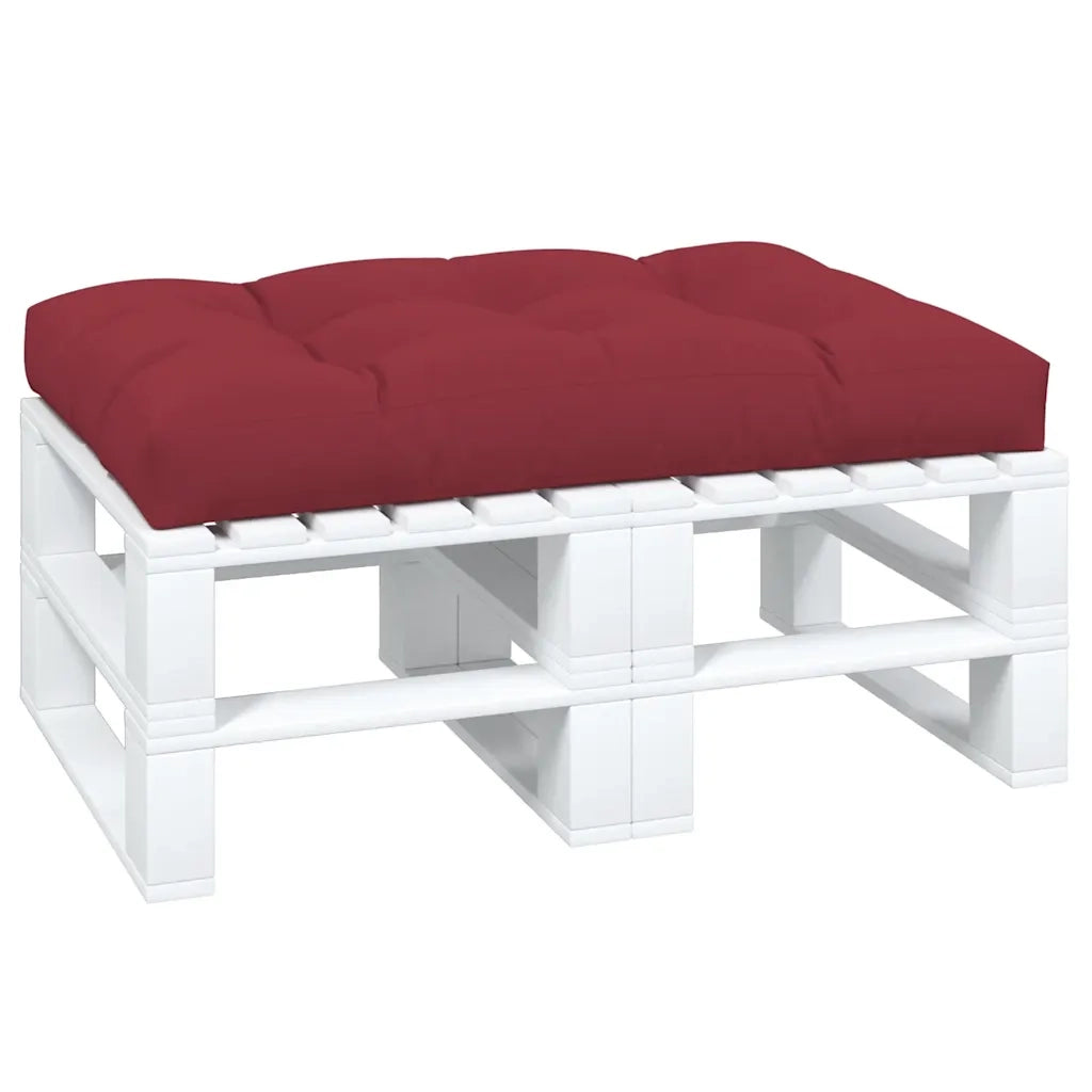 Cuscino per Pallet 120 x 80 x 12 cm Rosso Vino in Tessuto 360522
