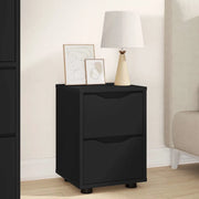 Comodino con cassetto Nero 30,5 x 30 x 43 cm Legno multistrato