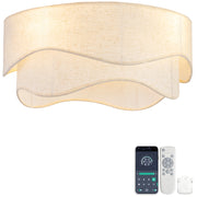 Ventilatore da soffitto moderno 19 pollici, pale ABS, doppio controllo app e telecomando, 6 velocit¨¤ reversibili, ideale per camere e bambini