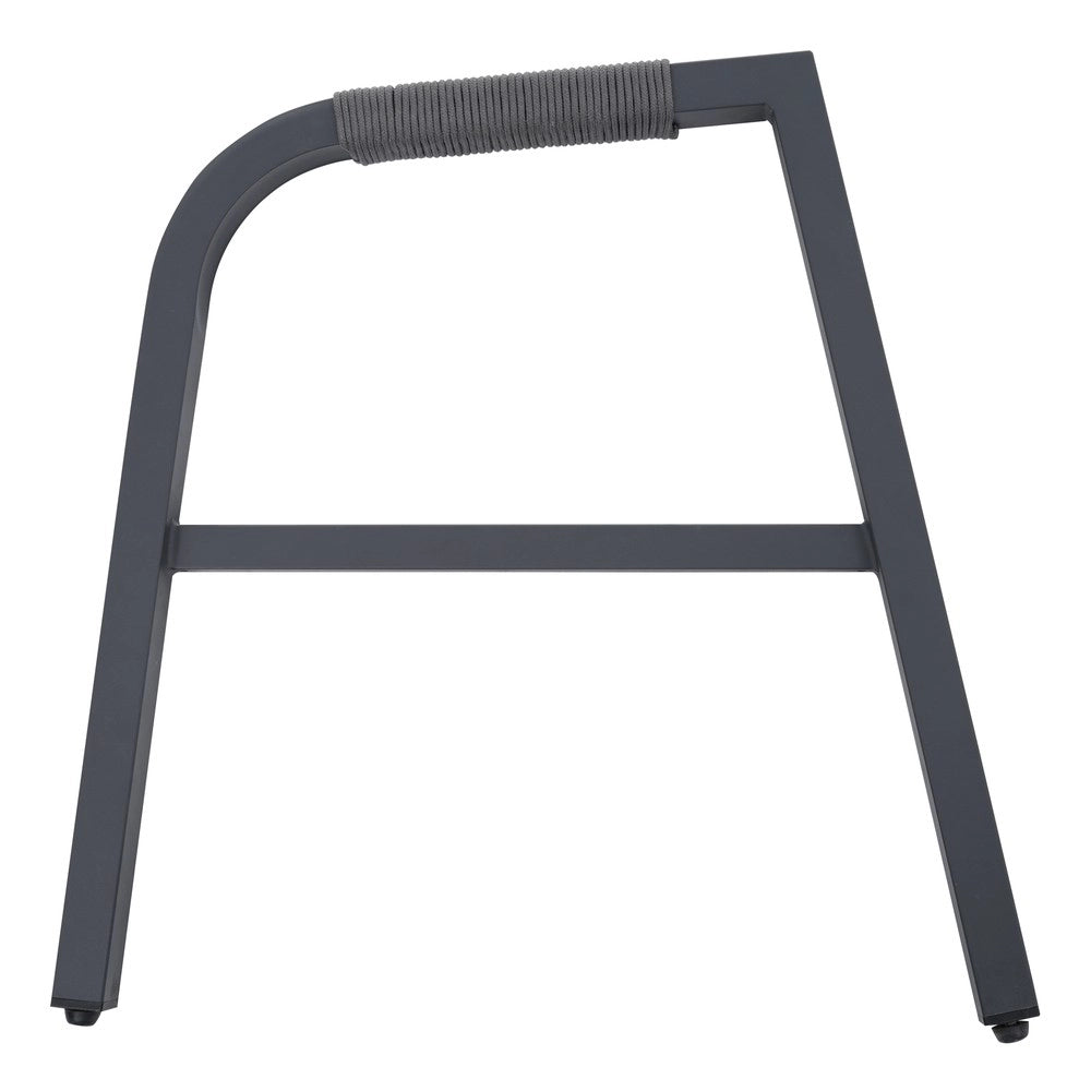 Set Divano da Giardino 7 Posti con Tavolino in Vetro e Corda ¨C Xylo ¨C Grigio