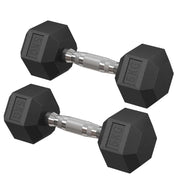 Set di manubri set di 2 manubri esagonali da 5 kg ciascuno adatti per l'allenamento il bodybuilding il sollevamento pesi a casa o in palestra. 12_0005409