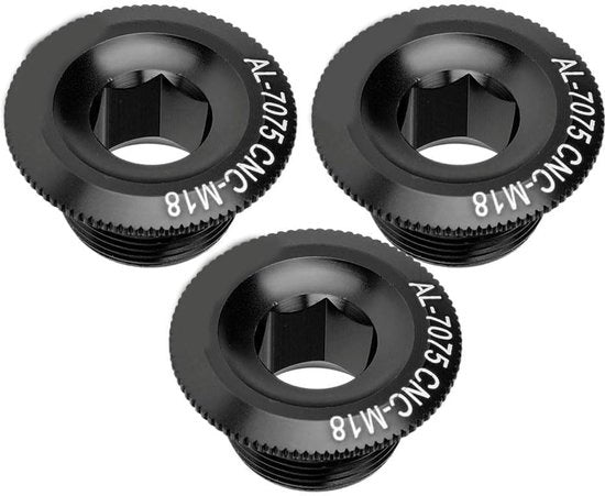 Set di manubri in alluminio per mountain bike - 18 mm viti - inclusa copertura in nero - manubrio in alluminio duraturo