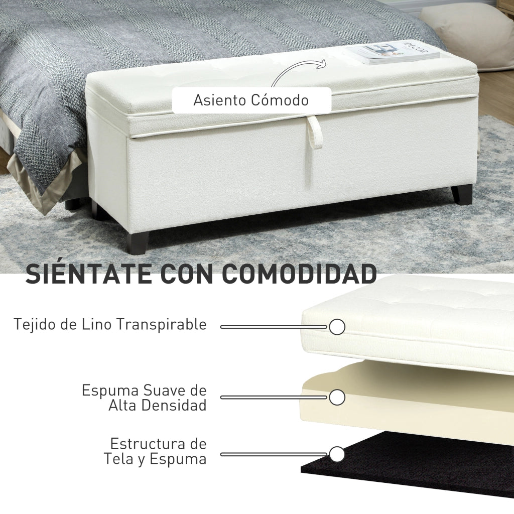 Letto contenitore con 2 cassetti ¨C zephmum ¨C 120x40x48 cm crema