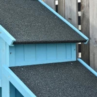 Capanno da Giardino con Ripiano per la Legna da Ardere, Capanno da Giardino con 3 Ripiani, Tetto in Asfalto, Legno di Cedro, 130 x 54.5 x 180 cm, Azzurro Cielo
