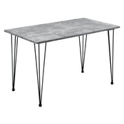Tavolo da Pranzo Rettangolare Cantenbury con Gambe a Forcina 120x70 cm - Effetto Cemento [en.casa]