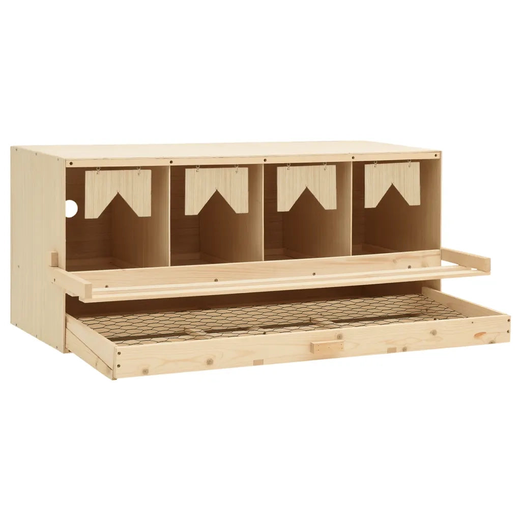 Casetta Cova per Galline 4 Scomparti 106x40x45 cm Legno di Pino 170658