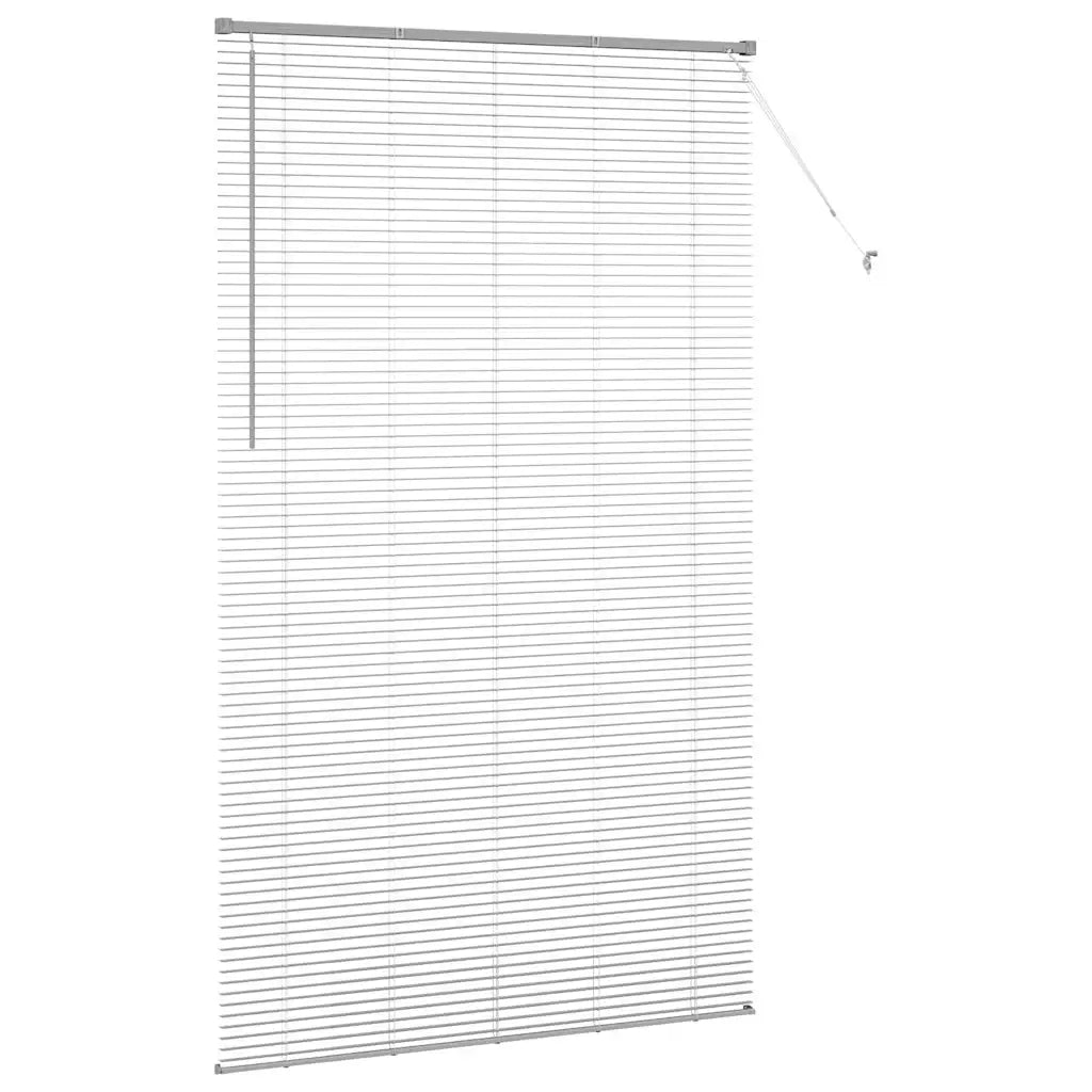 vidaXL Tenda per Finestra con tende Manuale Argento Alluminio