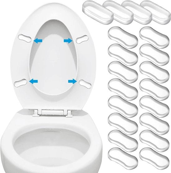 Set di sostituzione per bidet con 20 pezzi di bumper in gomma adesiva resistente