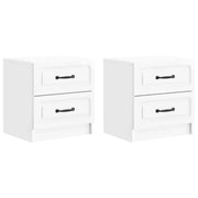 Armadio da Notte 2 pcs Bianco Lucido 43 x 34,5 x 44,5 cm