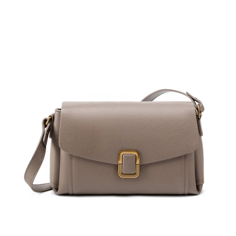 Borsa tote da donna in vera pelle, grigia