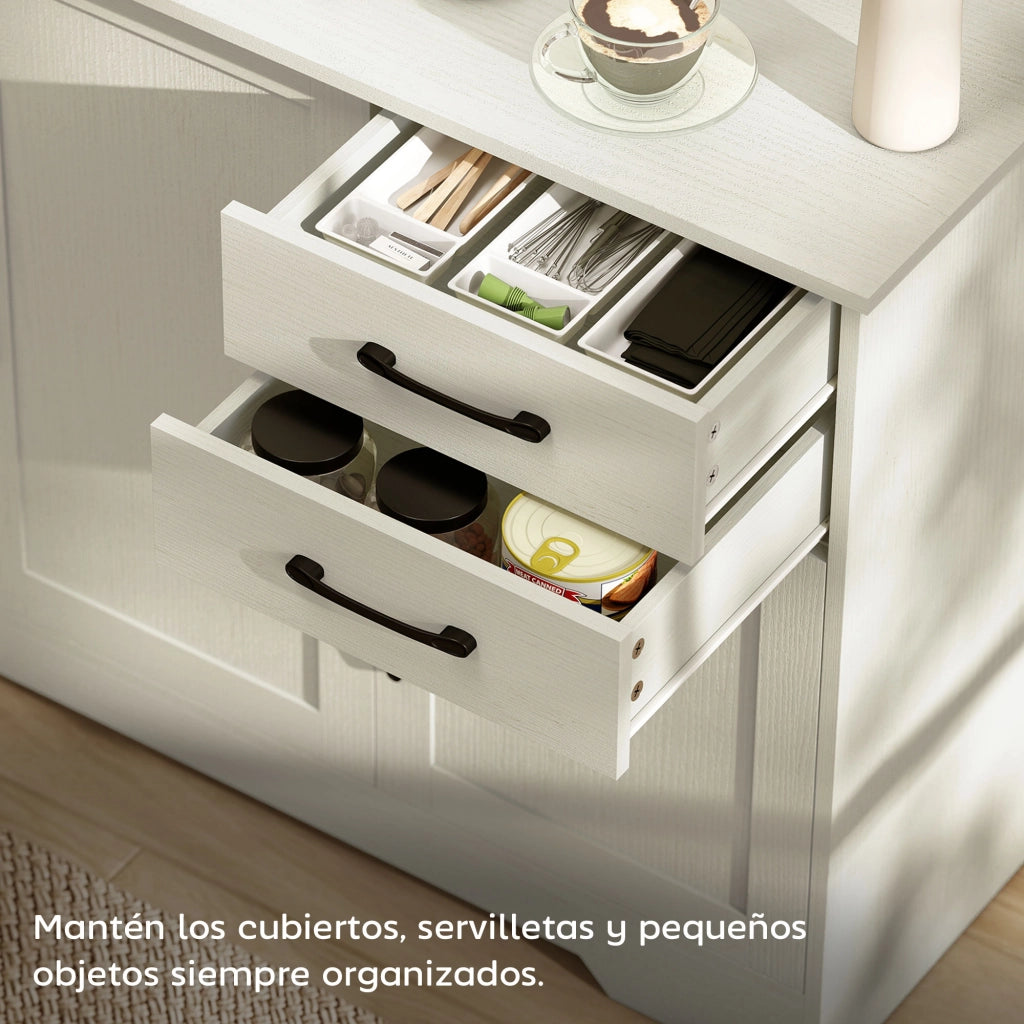Consolle con cassetti e ante ¨C zephmum ¨C crema 120x38x79 cm