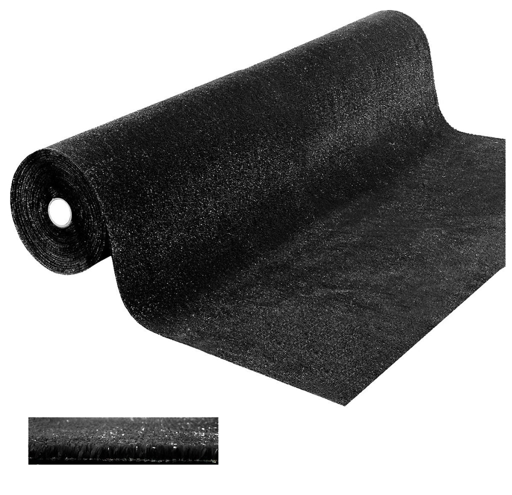 Erba Sintetica Nera 2x2 Mt 7mm Decorativa Casa Negozio Giardino Prato Manto Erboso