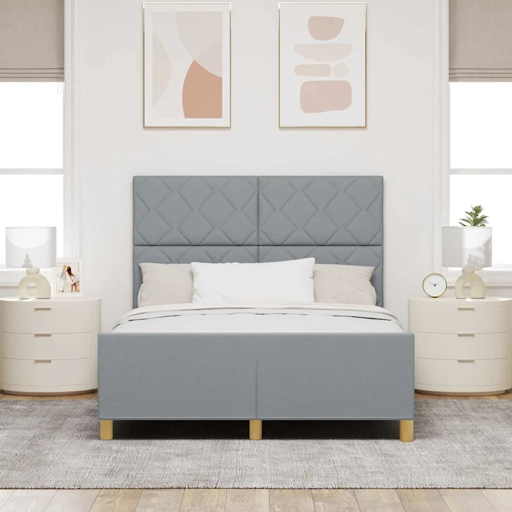 Struttura del letto Grigio chiaro 140 x 190 cm Tessuto 3344802