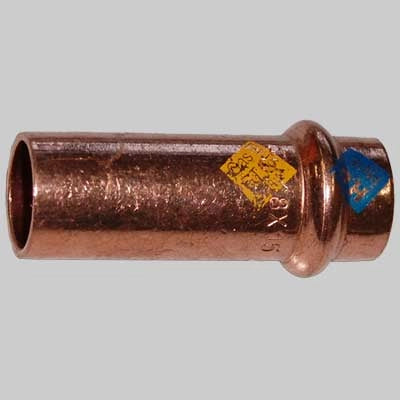 MANICOTTO RAME RIDOTTO A PRESSARE MASCHIO/FEMMINA  35 x 22     MADE IN ITALY