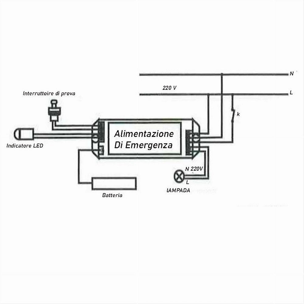 Trade Shop - Kit Di Emergenza Per Lampade Led Da 3-40w Trasformatore Alimentatore Na03-f40a-t8 -