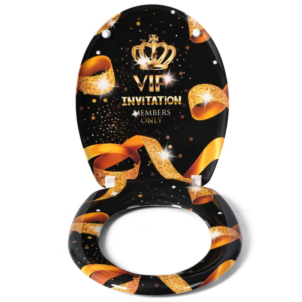 Sedile WC VIP nero con chiusura ammortizzata 19_0000732
