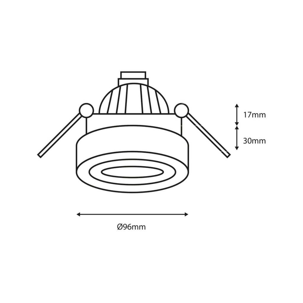 Faretto incasso soffitto NUSA nero GU10 orientabile Milagro