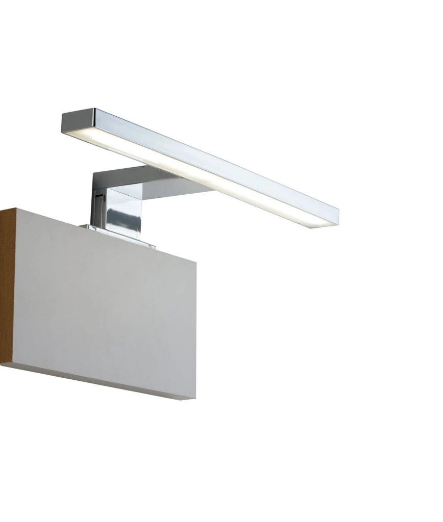 APPLIQUE LED SACS CROMO FISSAGGIO PARETE E SPECCHIO 4W 540LM 4000K IP44 30X10,3X4,6CM