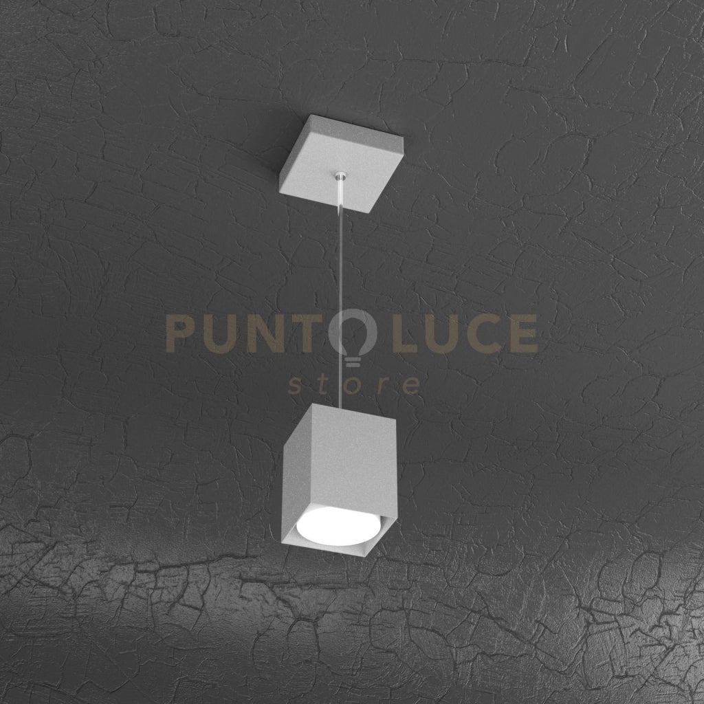 PLATE SOSPENSIONE TUBO H.10 1 LUCE GRIGIO 1129-S10-GR