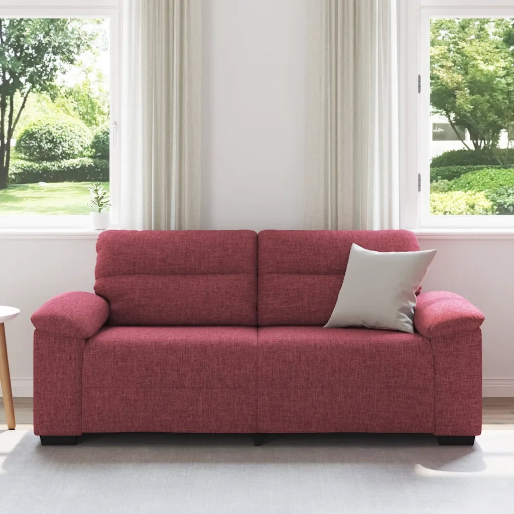 Divano a 2 Posti-Sofa 2 Posti Rosso Vino 140 cm in Tessuto 961395