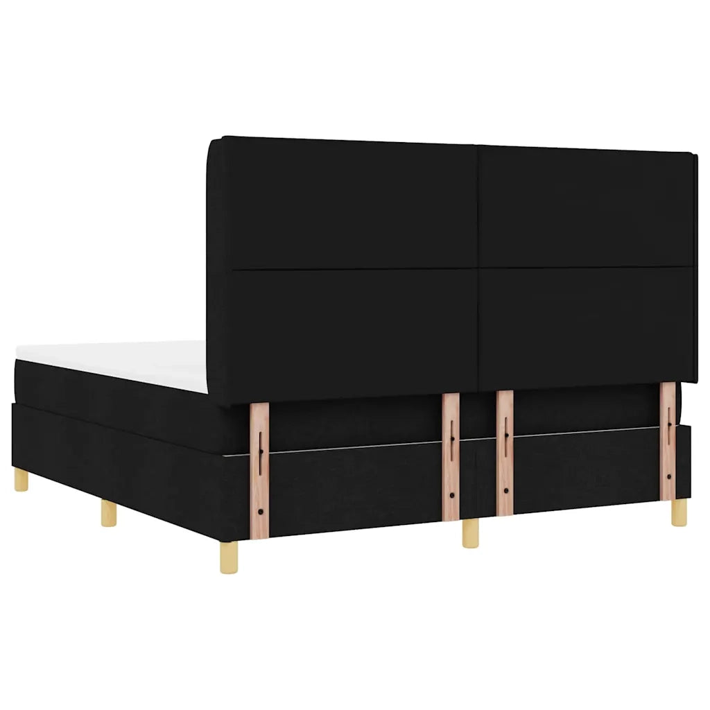 Letto a molle con materasso Nero 180 x 200 cm Tessuto 3343772