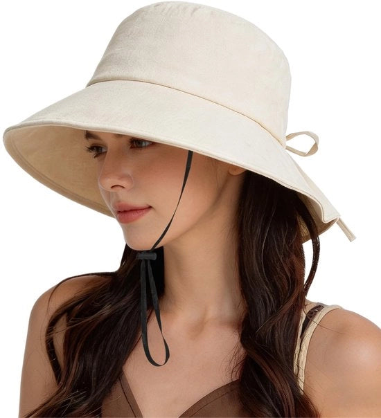 Cappello da sole estivo con protezione UV - Cappello da spiaggia per donne - Foderato di cotone - Bordo extra ampio 11 cm - Leggero - Design moda - Cappello da sole estivo