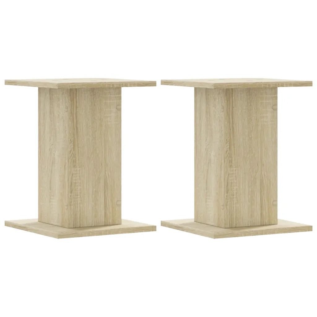 Supporti Altoparlanti 2 pz Rovere 30x30x40 cm in Multistrato 852647