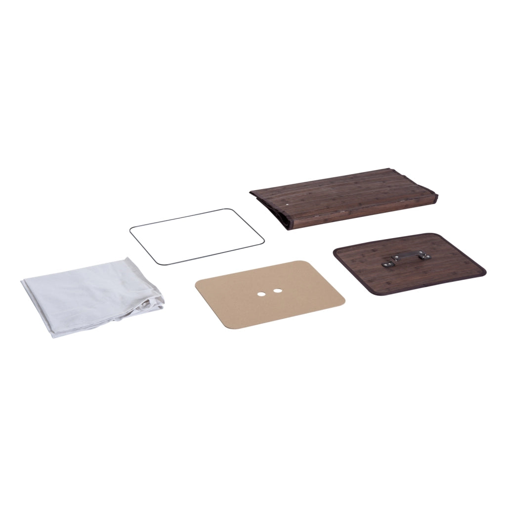 Cestino per biancheria con coperchio 72L ¨C zephmum ¨C colore marrone scuro