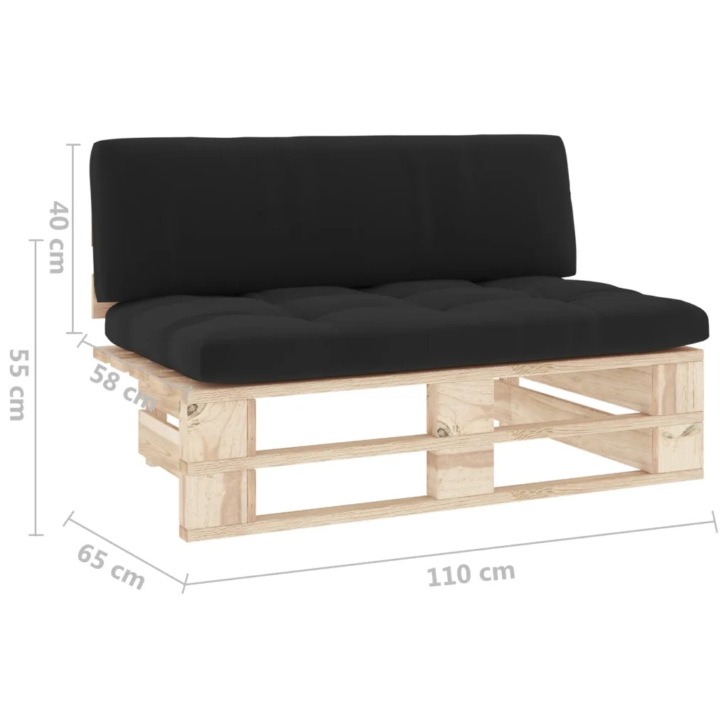 Divano Centrale Giardino su Pallet in Legno di Pino Impregnato 3066536