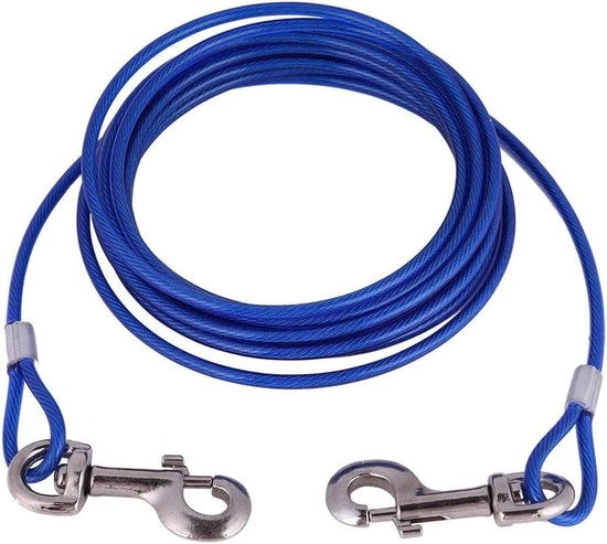 Cinturone di Sospensione in Acciaio per Cani Plus | Cinghia Metallica per Campeggio e Attività All'Aperto in Blu