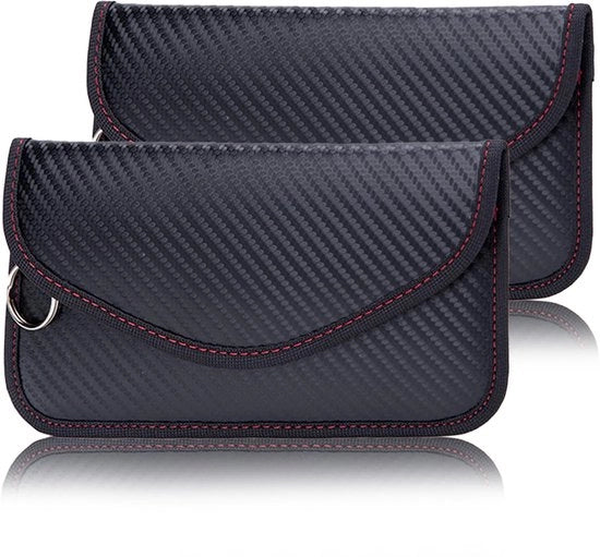 Taschi Faraday per portachiavi, 2-pack portachiavi per auto, portachiavi senza chiave in pelle, protezione per cassaforte di auto, contenitori RFID per blocco segnale di furto, borse di blocco chiave