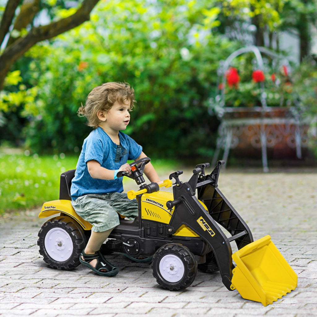 Tavolo Giocattolo Tractor Escavatore Giallo ¨C Minimal ¨C 114x41x52 cm