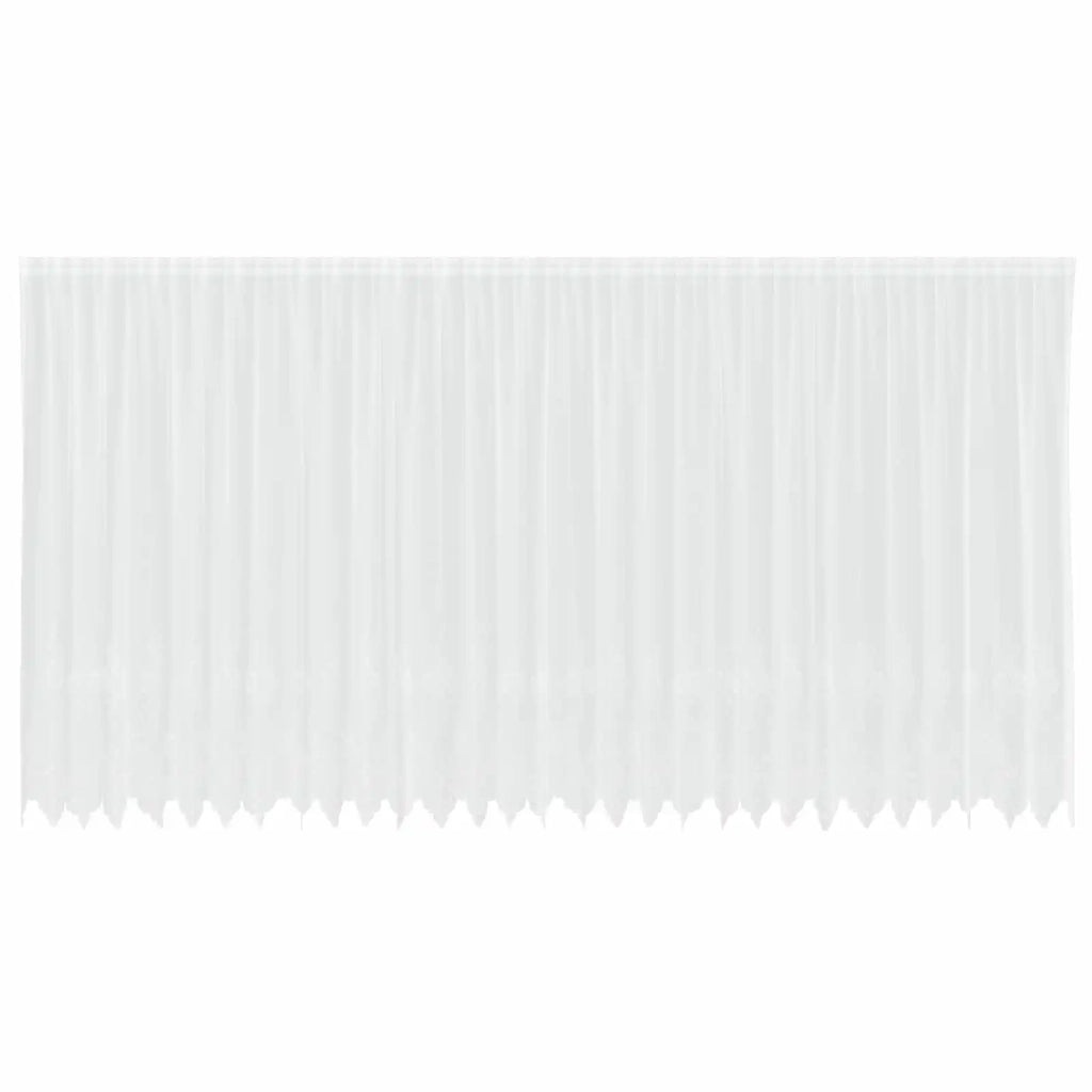 Tenda in Pizzo con tende Bianco 245 x 750 cm Poliestere 4107835