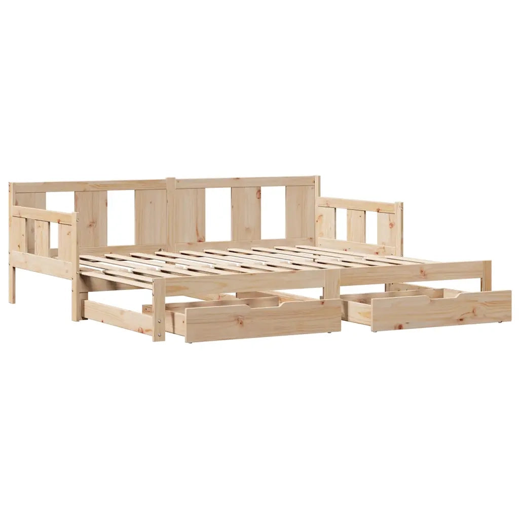 Divano Letto Estraibile con Cassetti senza Materasso 90x190 cm