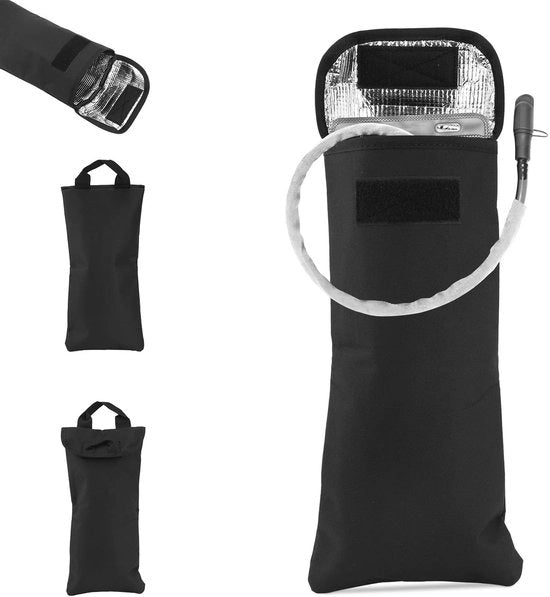 Zak di isolamento acqua 2L - Tela Oxford nera - Misura 41x19,5cm - Borsa protettiva - Mantiene l'acqua fredda - Borsa di isolamento
