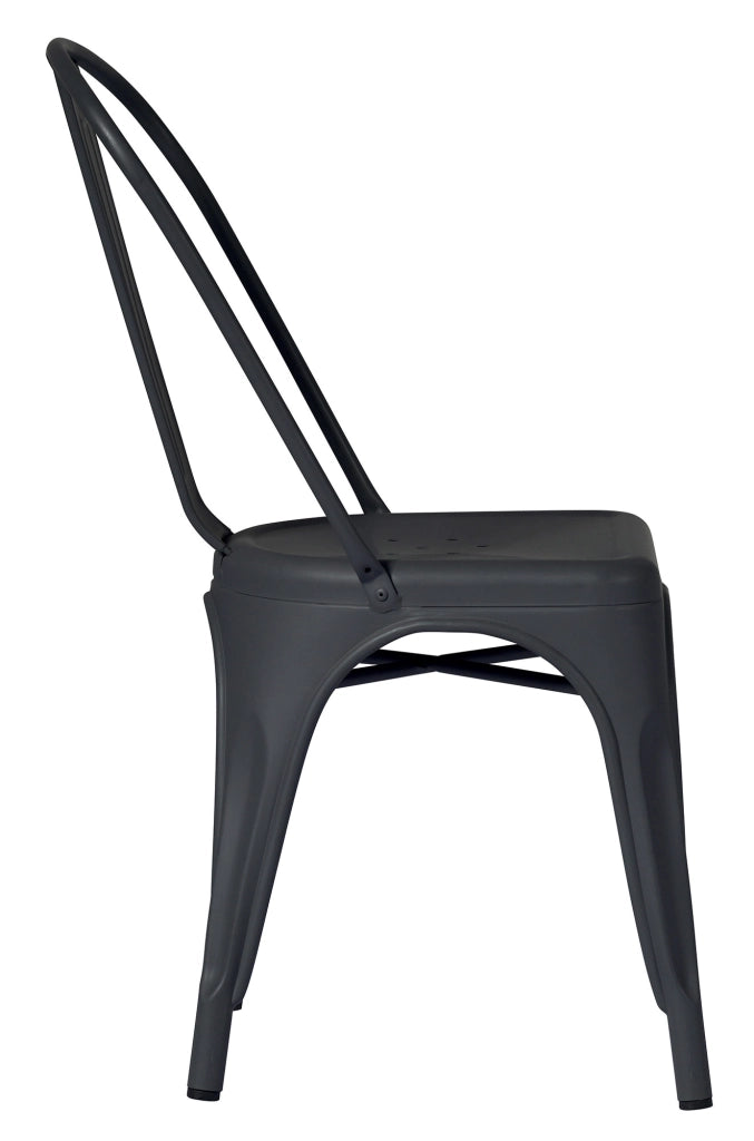 Sedia da Giardino 43x53x86 cm in Lamiera Piombo