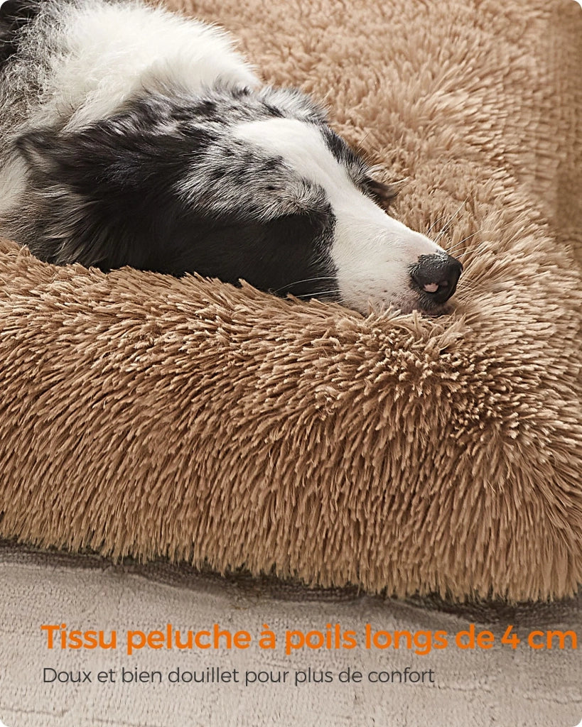 Cesta per cani divano cuccia per animali imbottita 122 x 74 cm morbida lavabile in lavatrice cuscino marrone per cani 12_0006805