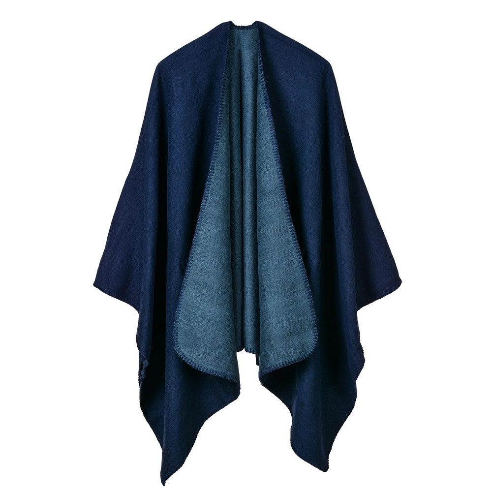 Mantella/sciarpa da donna in cashmere caldo per autunno/inverno con spacchi - Sciarpa alla moda