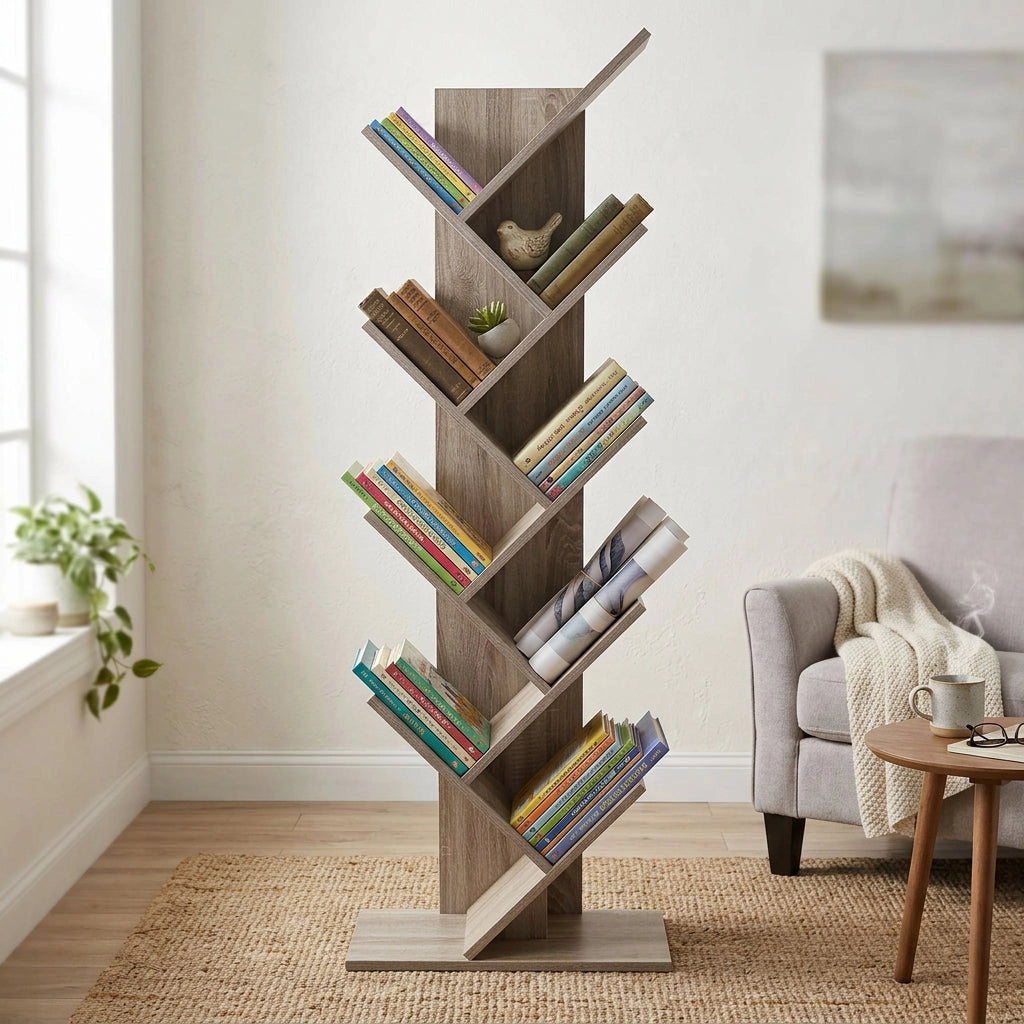 Libreria Moderna di Design in Legno Composito cm 50x25x141 5 - JEFF