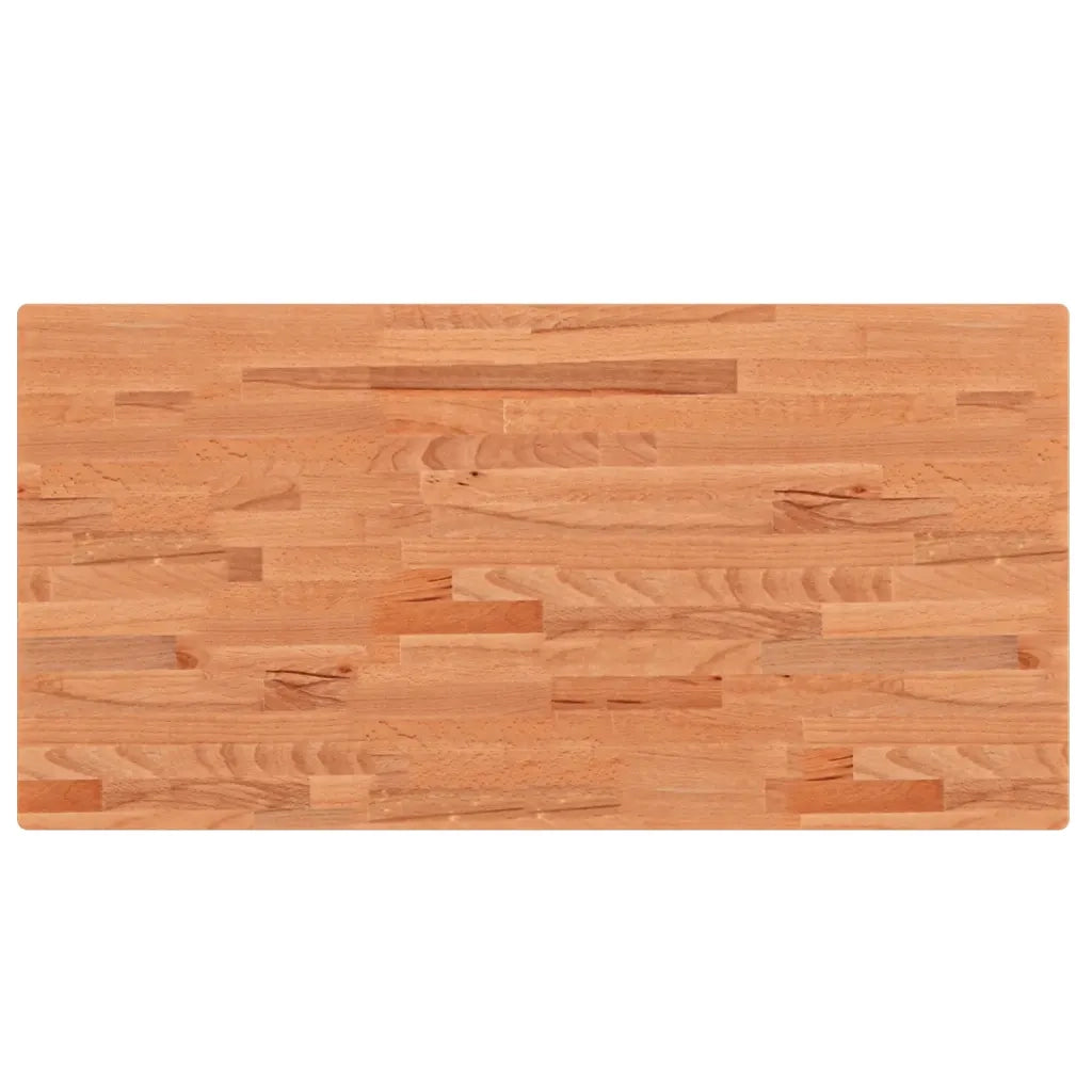 Piano Tavolo 100x50x4cm Rettangolare Legno Massello di Faggio 3188898
