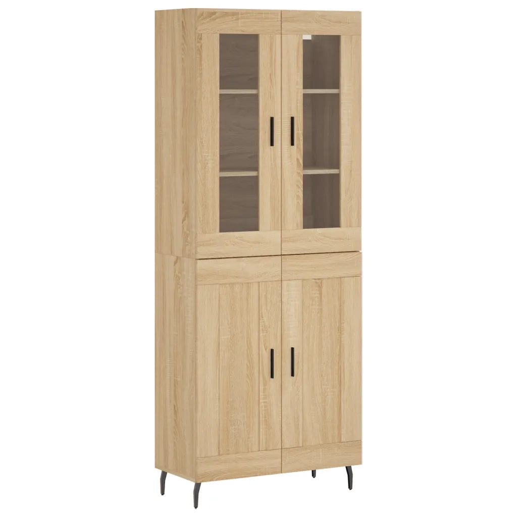 vidaXL Credenza Rovere Sonoma 69,5x34x180 cm in Legno Multistrato